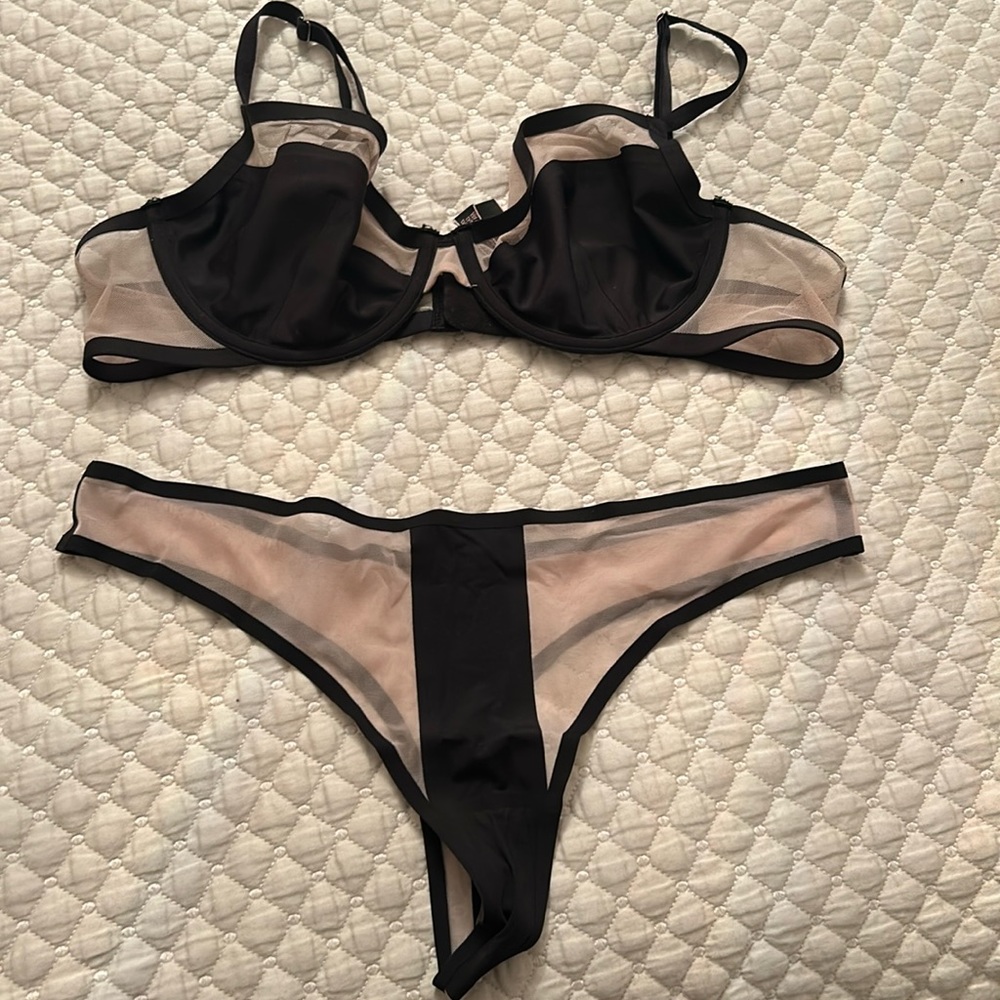 Victoria’s Secret unlined Demi bra and panty set